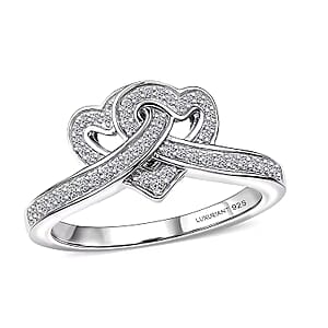 Luxuriant Lab Grown Diamond G-H SI 0.30 ctw Ring in Rhodium Over Sterling Silver (Size 6.5) (Del. In 10-12 Days)