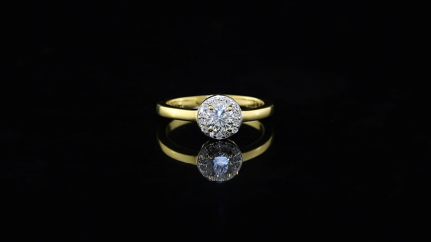 Luxuriant Lab Grown Diamond (G-H, SI) Ring in 18K Vermeil YG Over Sterling Silver (Size 10.0) 0.50 ctw