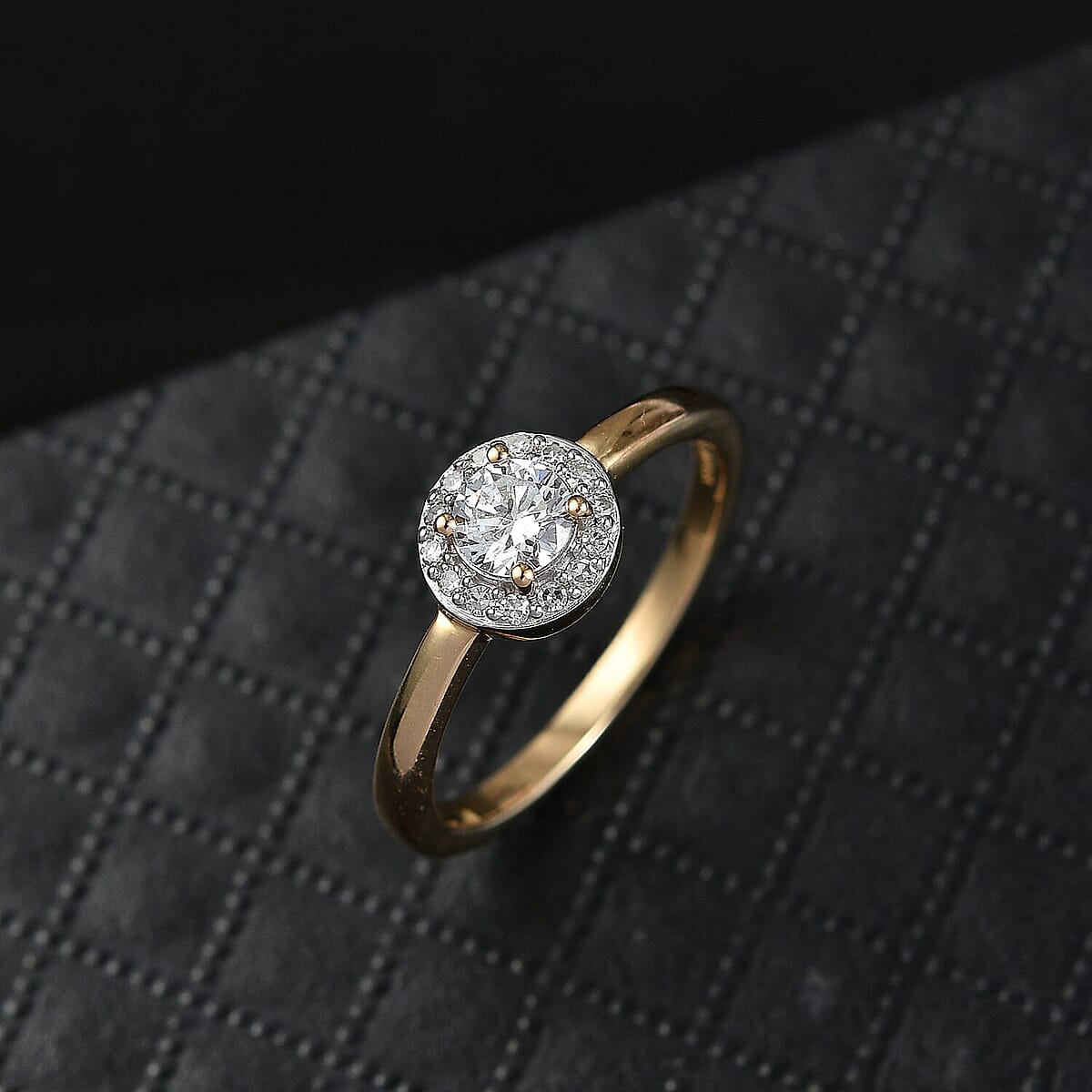 Luxuriant Lab Grown Diamond G-H SI 0.50 ctw Ring in 18K Vermeil Yellow Gold Over Sterling Silver (Size 11.0) (Del. In 10-12 Days) image number 1