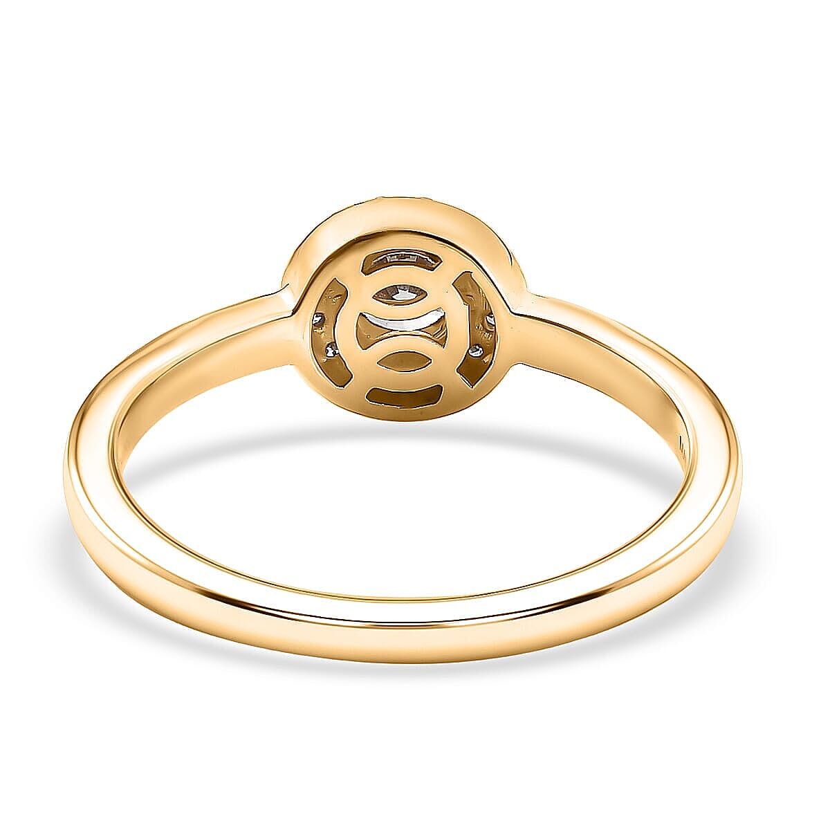 Luxuriant Lab Grown Diamond G-H SI 0.50 ctw Ring in 18K Vermeil Yellow Gold Over Sterling Silver (Size 11.0) (Del. In 10-12 Days) image number 4