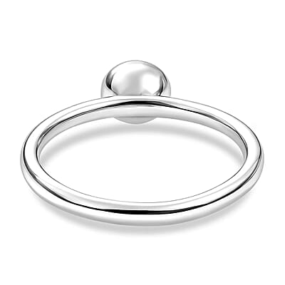 Luxuriant Lab Grown Diamond G-H SI 0.10 ctw Ring in Rhodium Over Sterling Silver (Size 9.0)