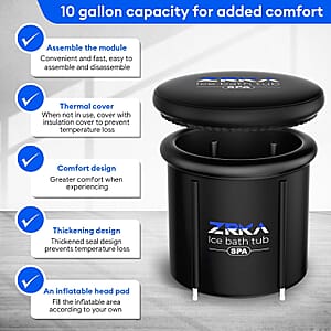 Zrka Ice Bathtub Spa - Black (7.74 Pounds)