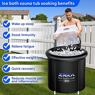 Zrka Spa Ice Bathtub Cold Plunge with Cover, Case & Accessories