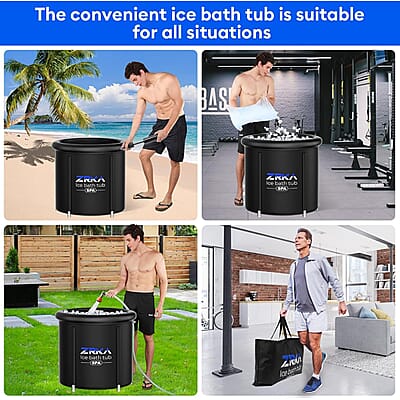 Zrka Spa Ice Bathtub Cold Plunge with Cover, Case & Accessories
