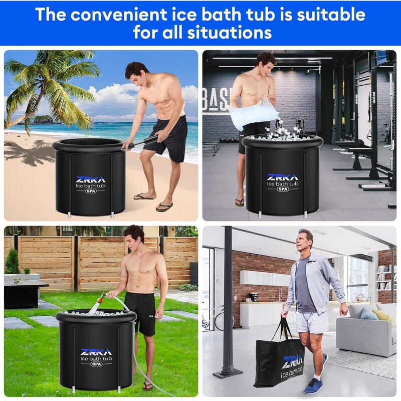 Zrka Spa Ice Bathtub Cold Plunge with Cover, Case & Accessories