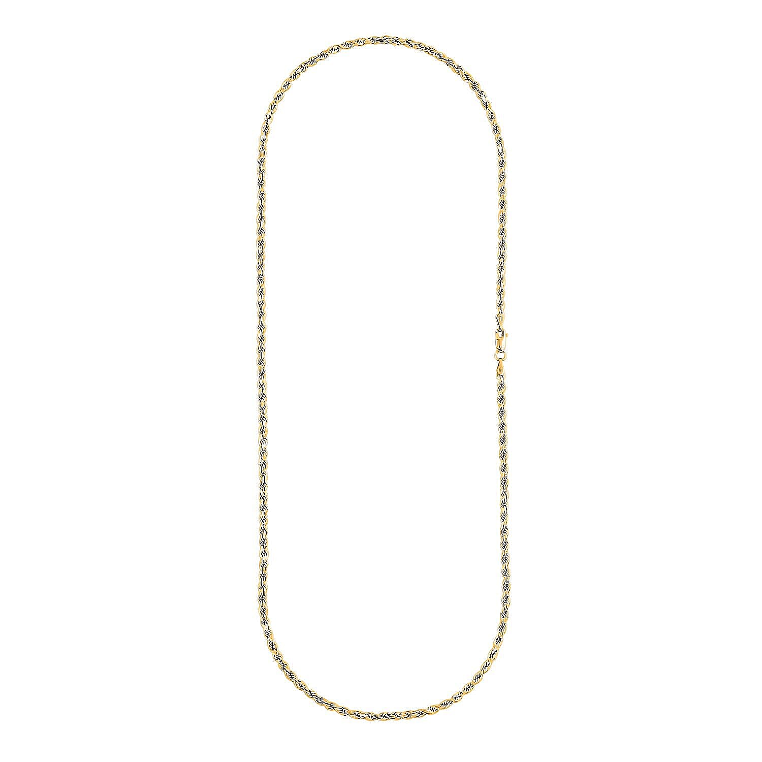 3mm Diamond-cut Rope Chain Necklace in 14K Yellow Gold 4.9 Grams (20 Inches)