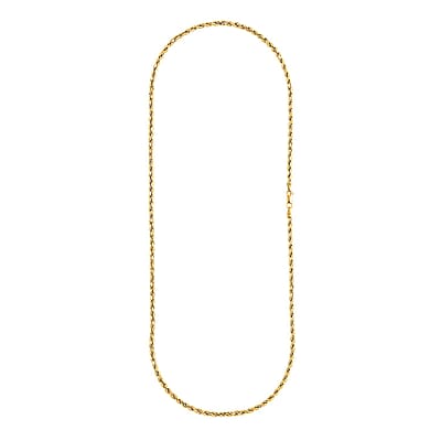 3mm Diamond-cut Rope Chain Necklace in 14K Yellow Gold 5.85 Grams (24 Inches)