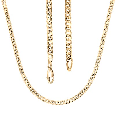 3.5mm Miami Cuban Necklace in 10K Yellow Gold 6.5 Grams 20 Inches