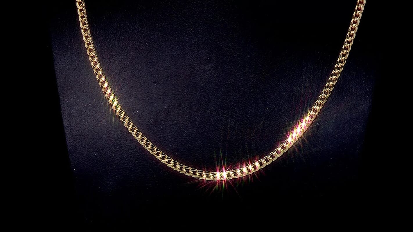 3.5mm Miami Cuban Necklace in 10K Yellow Gold 7 Grams 22 Inches