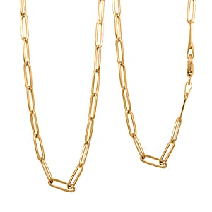 3mm Paperclip Chain Necklace in 10K Yellow Gold 3.9 Grams (24 Inches)