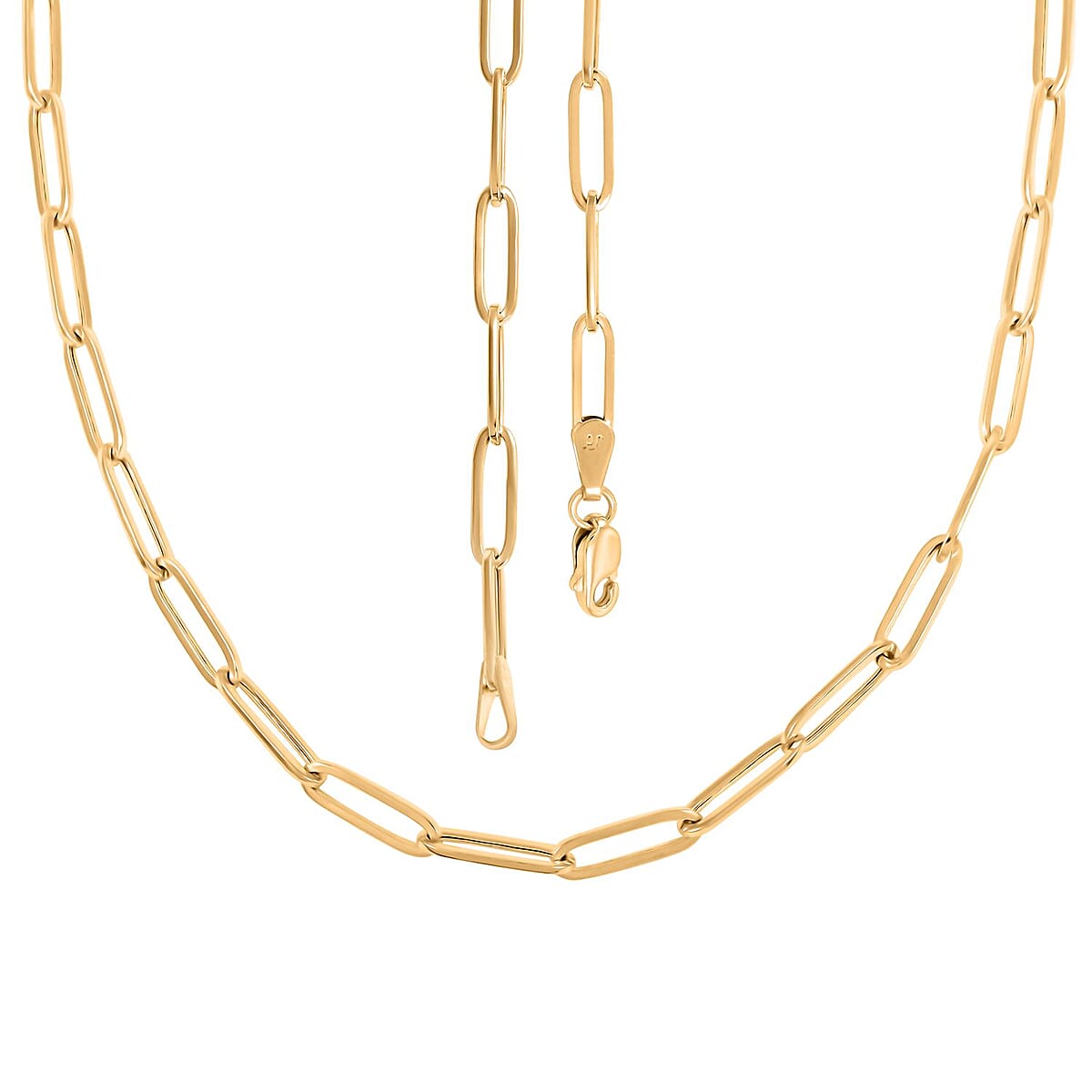3mm Paperclip Chain Necklace in 10K Yellow Gold 3.9 Grams (24 Inches) image number 2