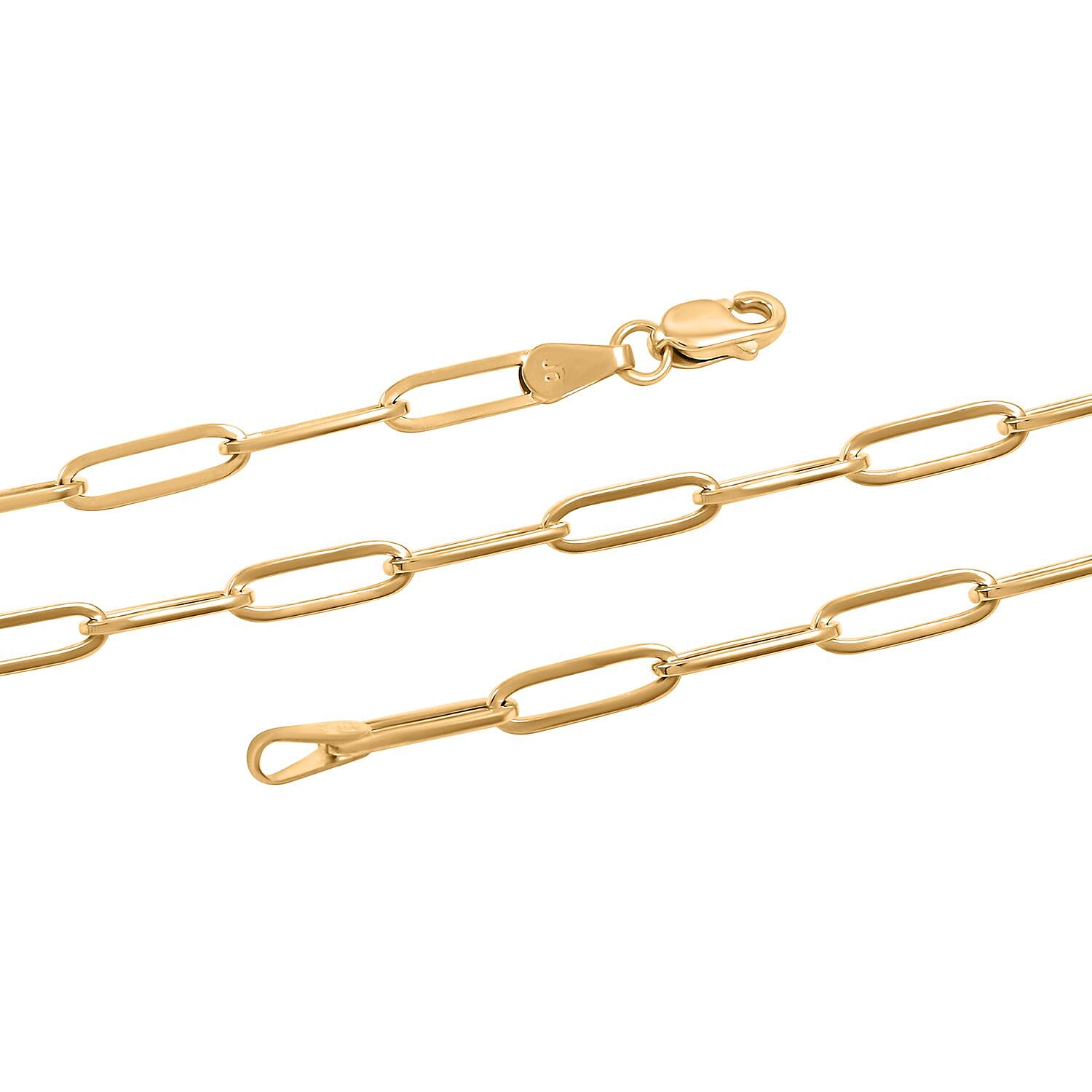 3mm Paperclip Chain Necklace in 10K Yellow Gold 3.8 Grams (24 Inches)