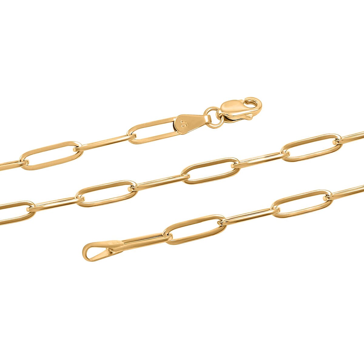 3mm Paperclip Chain Necklace in 10K Yellow Gold 3.9 Grams (24 Inches) image number 3