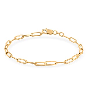 3mm Paperclip Chain Bracelet in 10K Yellow Gold (7.00 In) 1.4 Grams