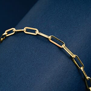 3mm Paperclip Chain Bracelet in 10K Yellow Gold (7.00 In) 1.4 Grams