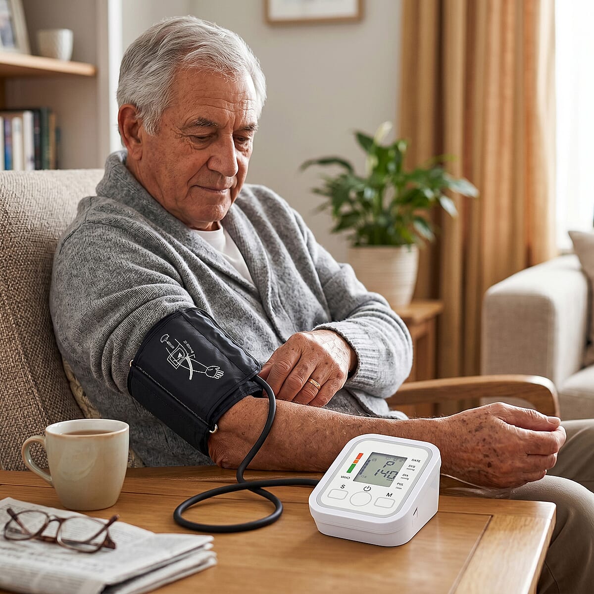 TLV Livmore White Blood Pressure Monitor with USB wire  image number 1