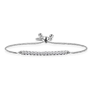 Luxuriant Lab Grown Diamond (G-H, SI) 0.45 ctw Bracelet in Rhodium Over Sterling Silver (10.50 In)