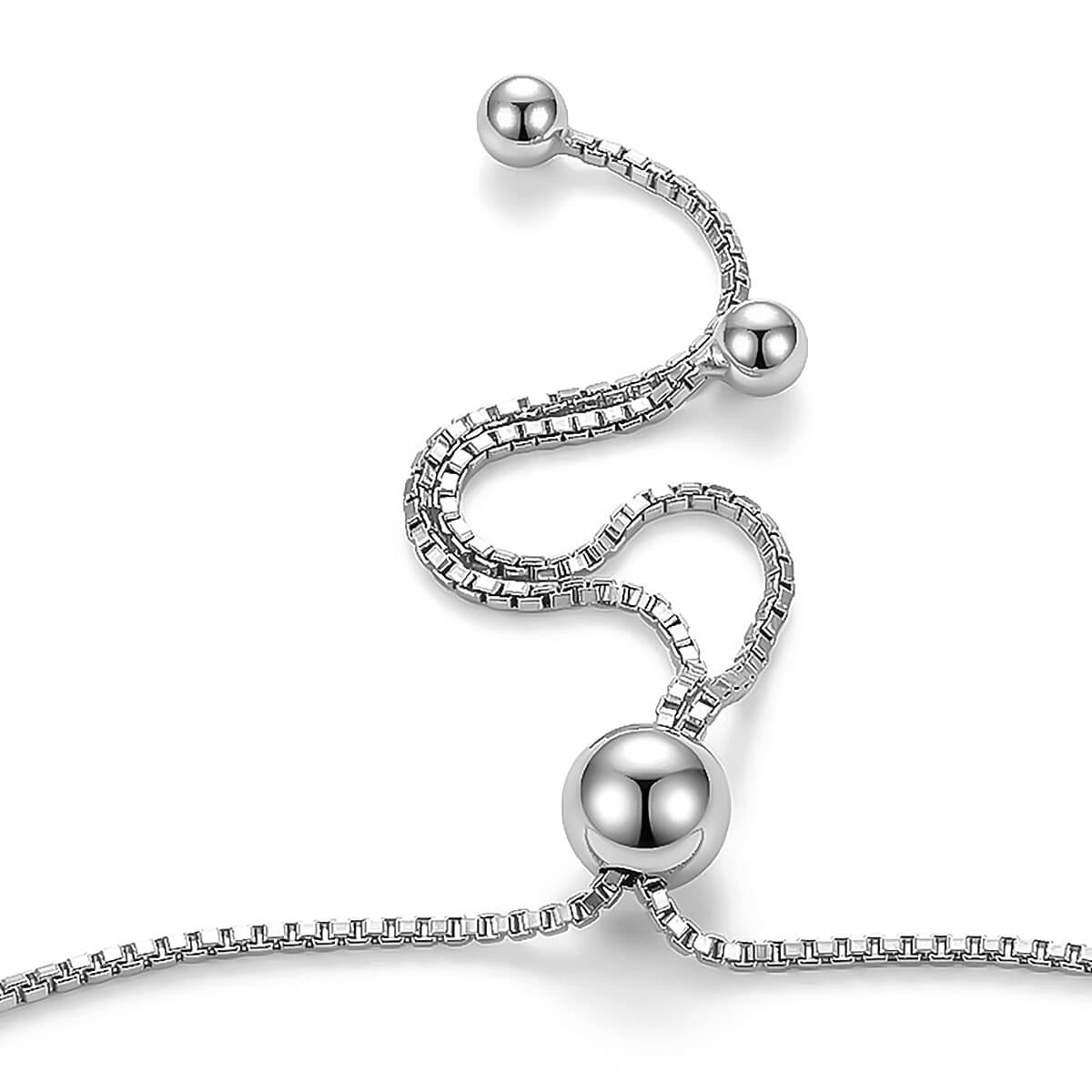 Luxuriant Lab Grown Diamond (G-H, SI) 0.45 ctw Bracelet in Rhodium Over Sterling Silver (10.50 In) image number 3