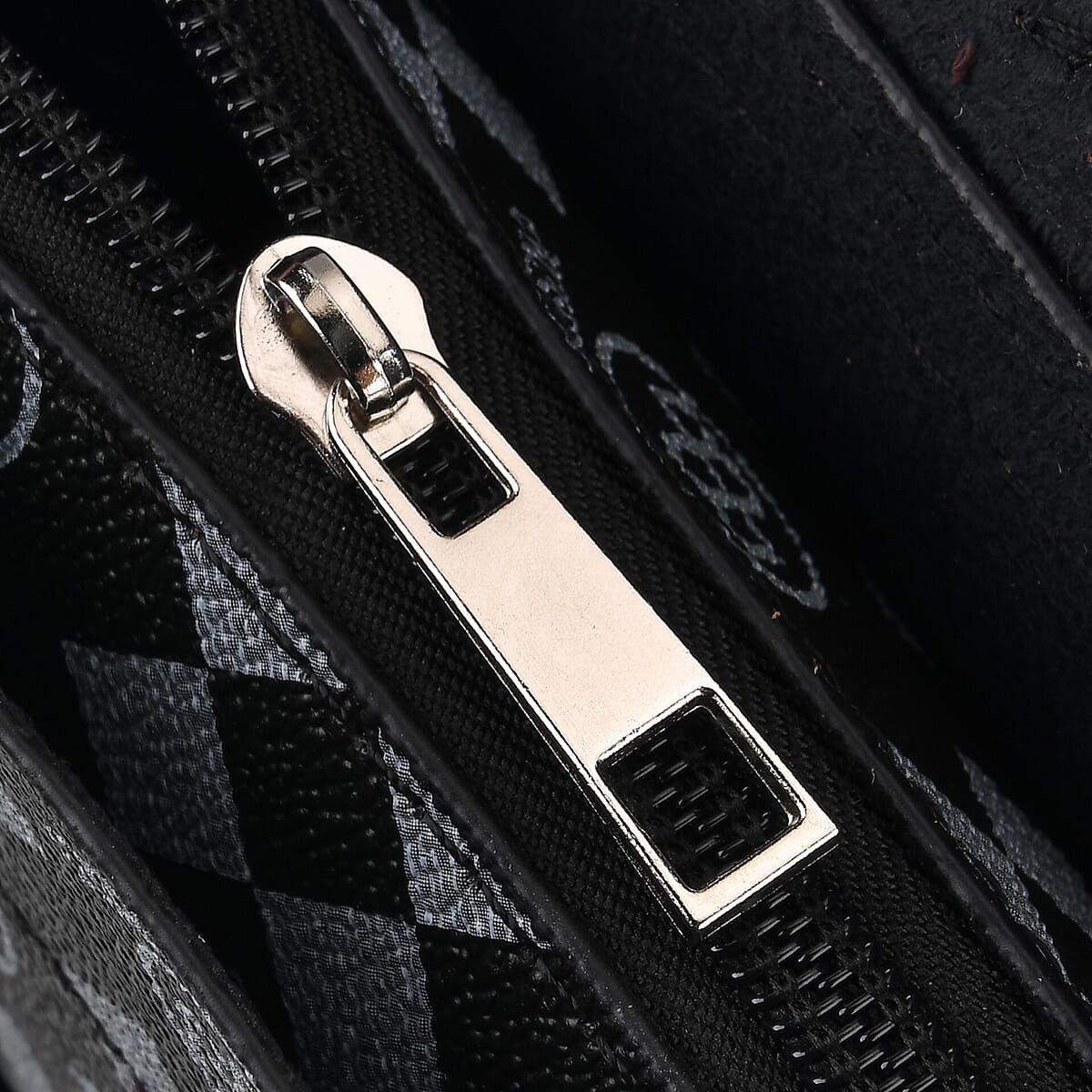 Passage Black Letter Print Crossbody Bag with Shoulder Strap image number 4