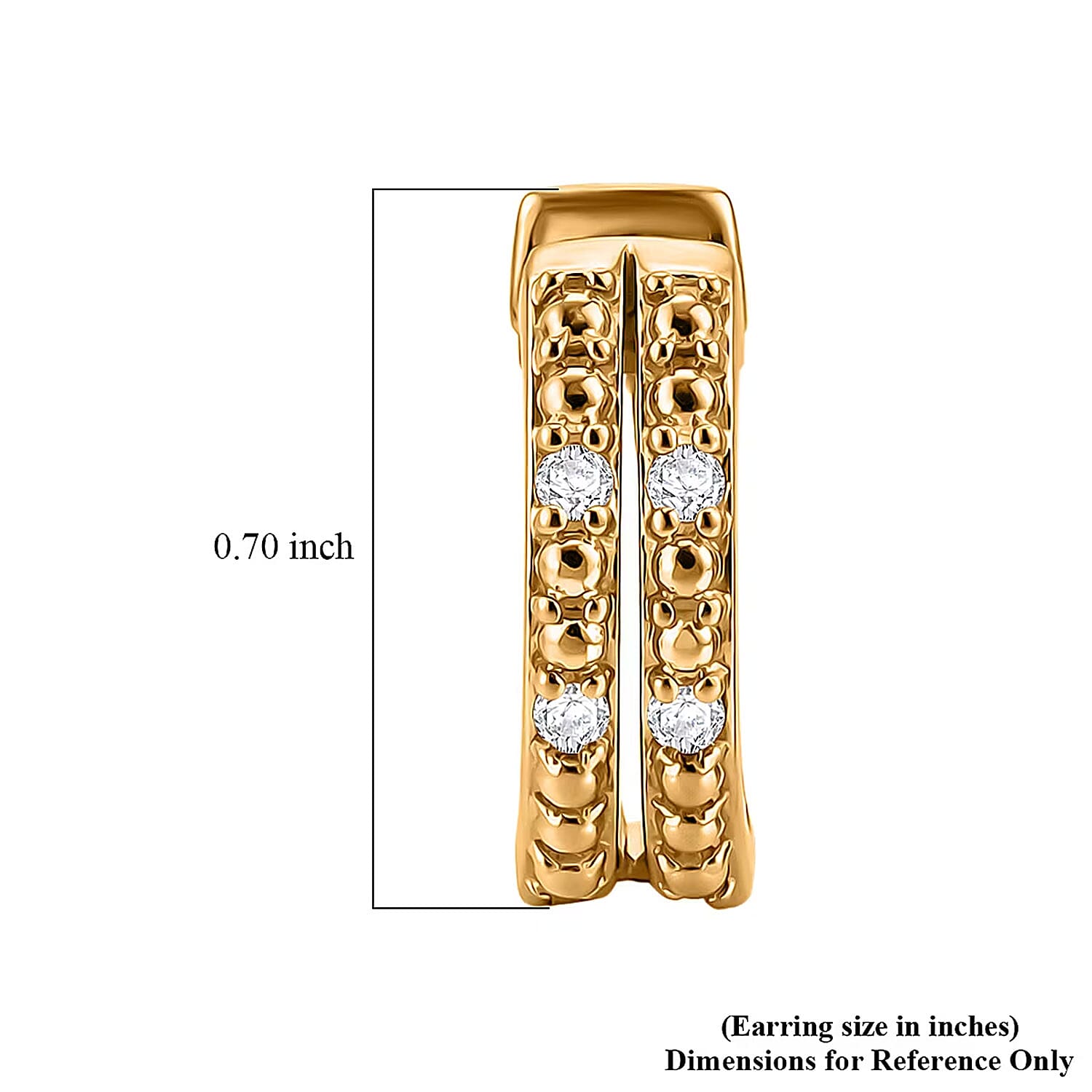 Luxuriant Lab Grown Diamond G-H SI 0.25 ctw Earrings in 18K Vermeil Yellow Gold Over Sterling Silver