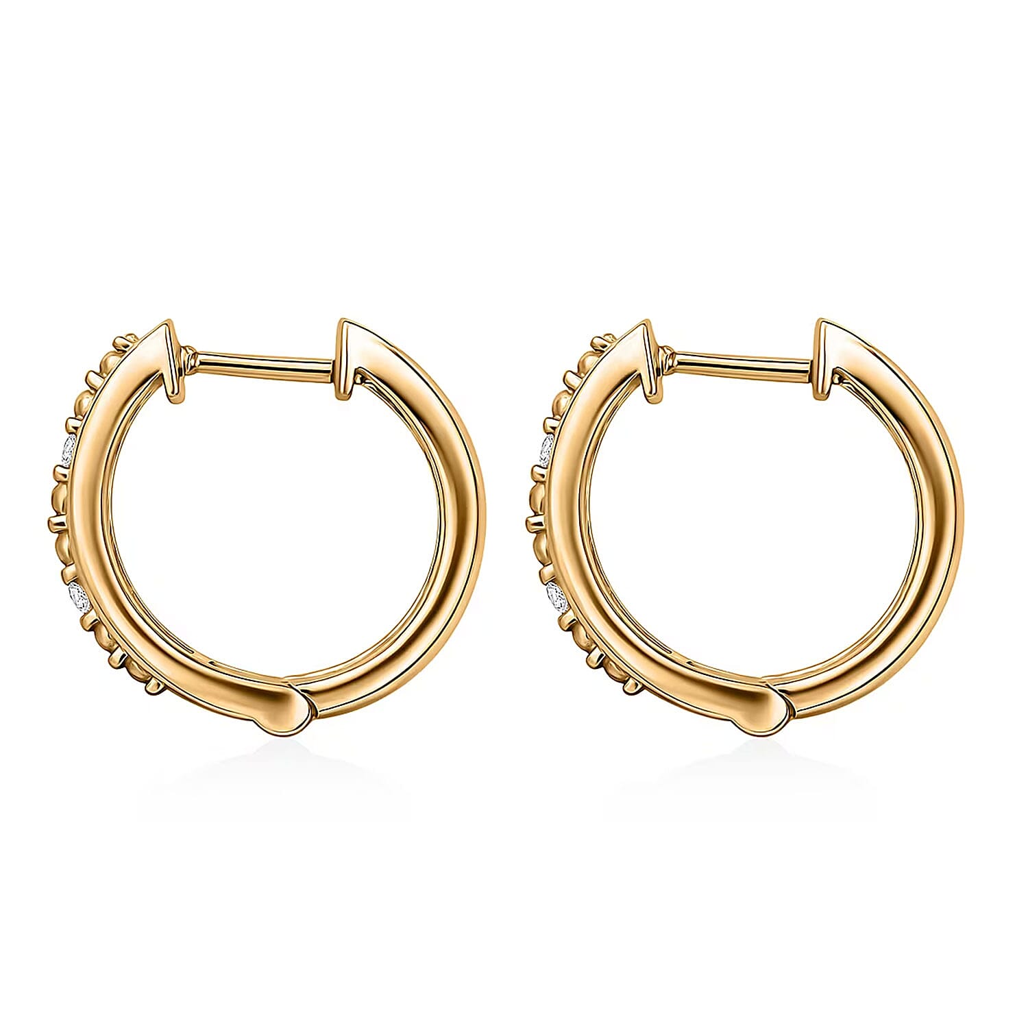 Luxuriant Lab Grown Diamond G-H SI 0.25 ctw Earrings in 18K Vermeil Yellow Gold Over Sterling Silver