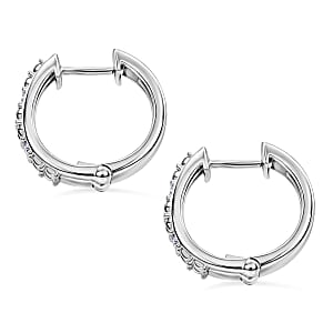 Luxuriant Lab Grown Diamond G-H SI 0.25 ctw Earrings in Rhodium Over Sterling Silver (Del. In 10-12 Days)
