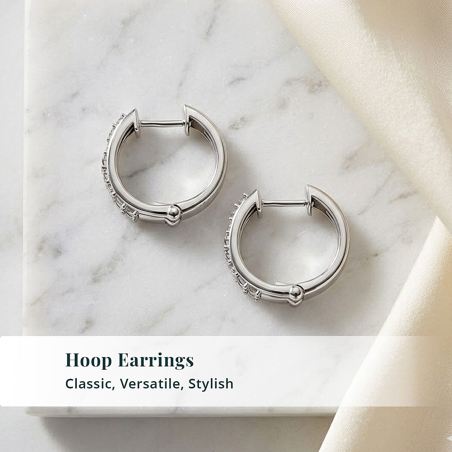 Luxuriant Lab Grown Diamond G-H SI 0.25 ctw Earrings in Rhodium Over Sterling Silver (Del. In 10-12 Days)