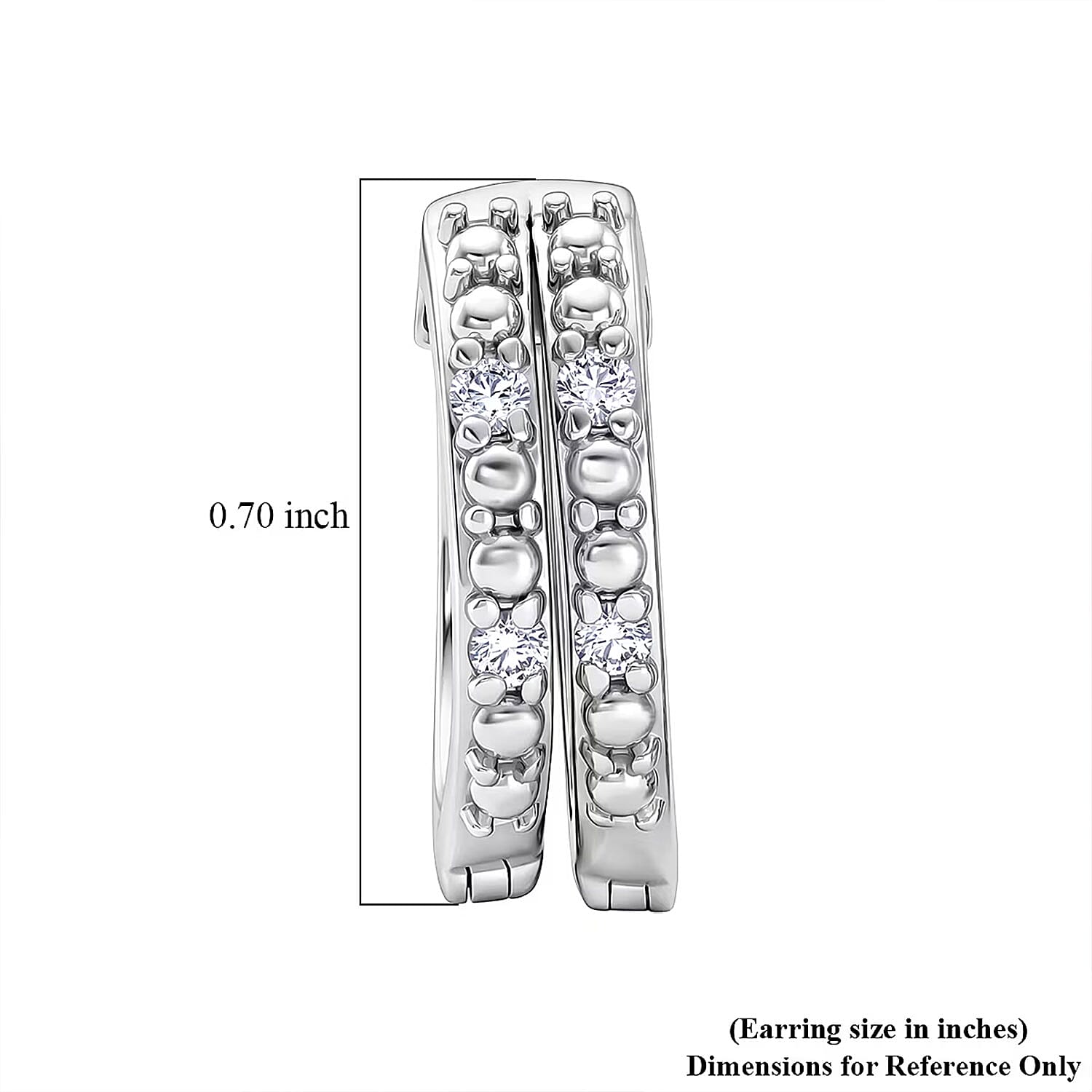 Luxuriant Lab Grown Diamond G-H SI 0.25 ctw Earrings in Rhodium Over Sterling Silver (Del. In 10-12 Days)