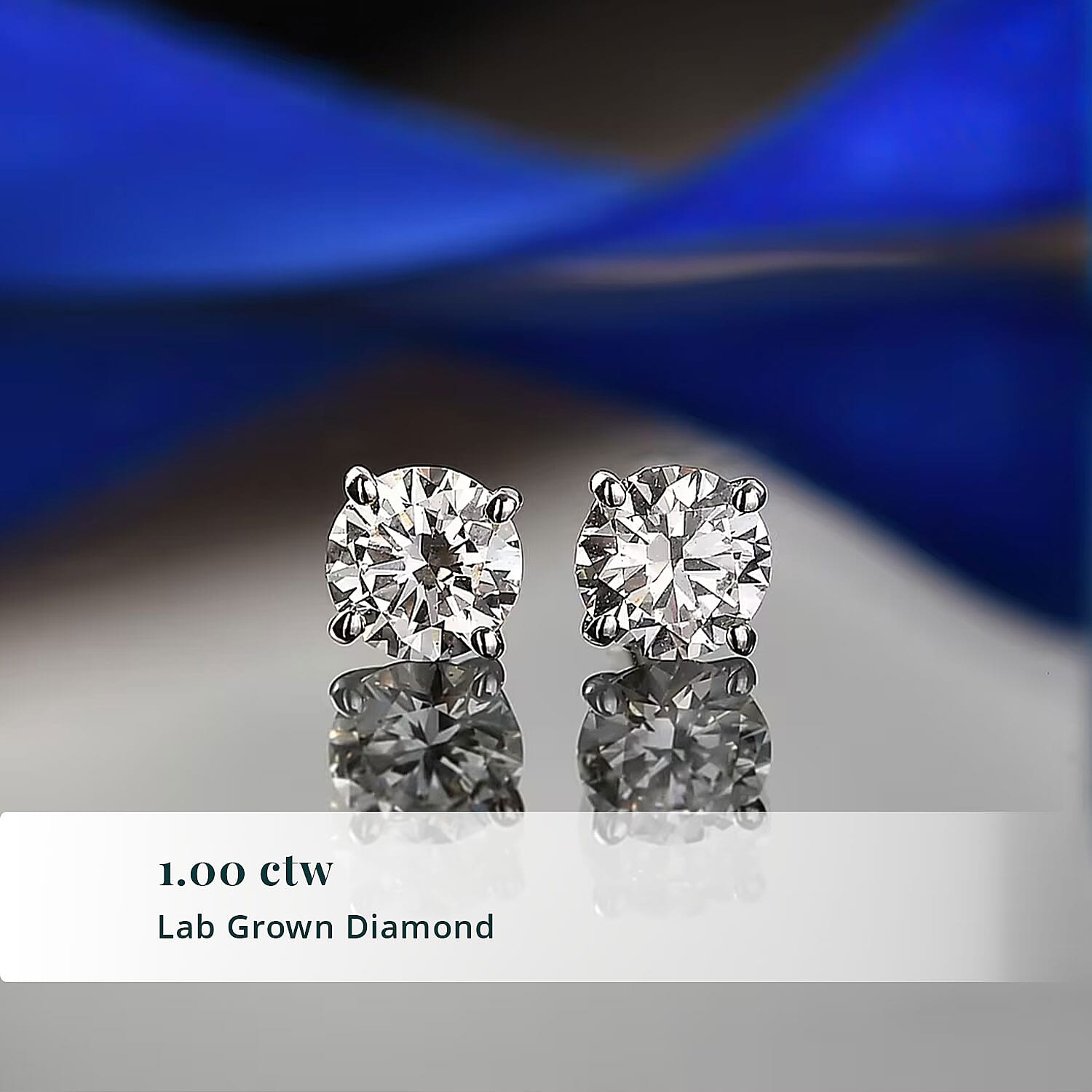 IGI Certified Luxuriant Lab Grown Diamond E-F VS 1.00 ctw Earrings in 14K Yellow Gold