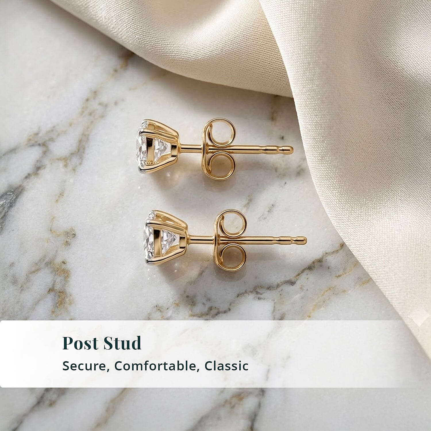IGI Certified Luxuriant Lab Grown Diamond E-F VS 1.00 ctw Earrings in 14K Yellow Gold