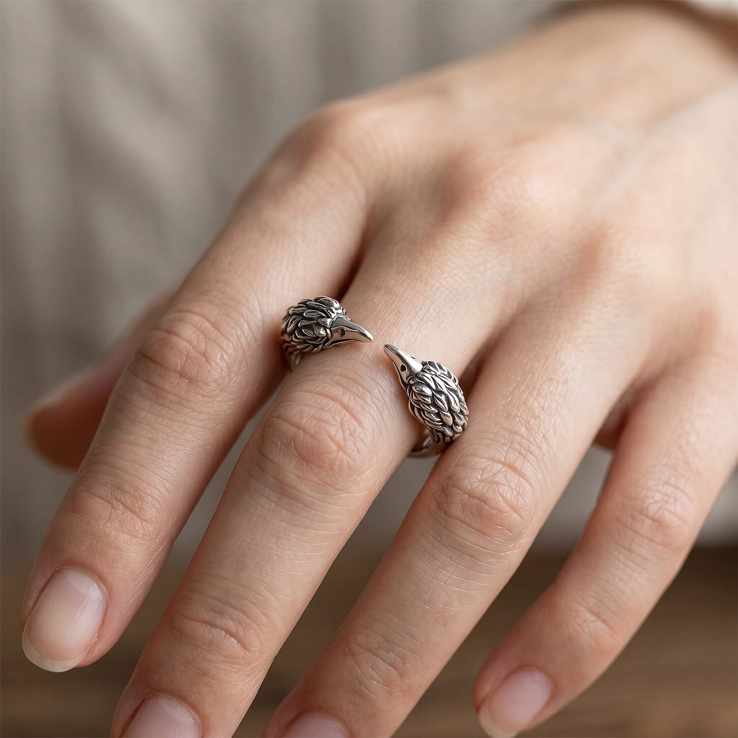 D'Joy Bali Legacy Egle Ring in Sterling Silver (Size 5.0) 3.80 Grams