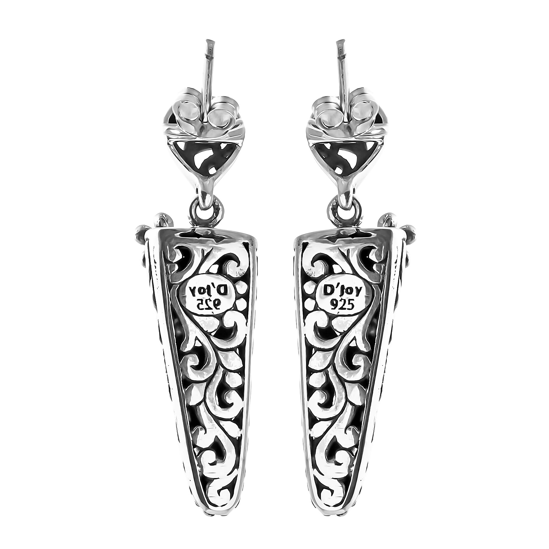 D'Joy Bali Legacy African Amethyst and Multi Gemstone 1.50 ctw Earrings in Sterling Silver