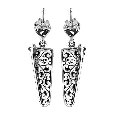 D'Joy Bali Legacy African Amethyst and Multi Gemstone 1.50 ctw Earrings in Sterling Silver