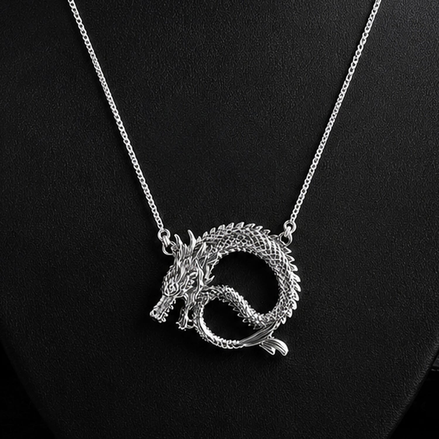 D'Joy Bali Legacy Dragon Necklace in Sterling Silver 20 Inches 7.90 Grams