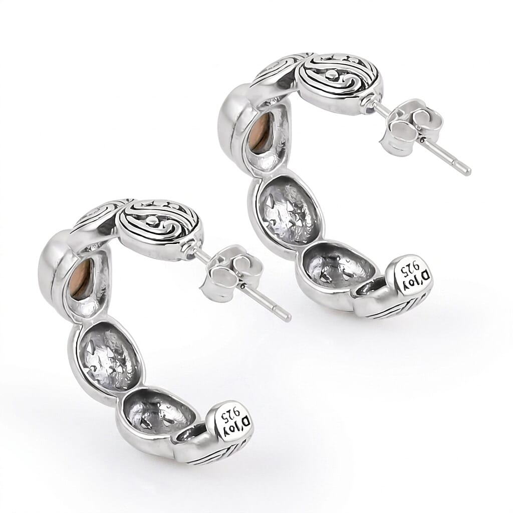 D'Joy Bali Legacy Ethiopian Welo Opal 1.00 ctw Earrings in Sterling Silver