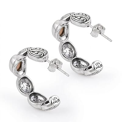 D'Joy Bali Legacy Ethiopian Welo Opal 1.00 ctw Earrings in Sterling Silver