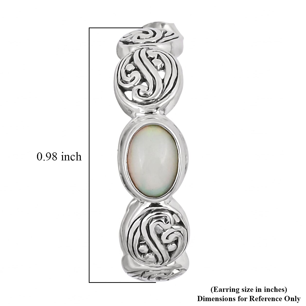 D'Joy Bali Legacy Ethiopian Welo Opal 1.00 ctw Earrings in Sterling Silver