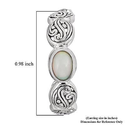 D'Joy Bali Legacy Ethiopian Welo Opal 1.00 ctw Earrings in Sterling Silver