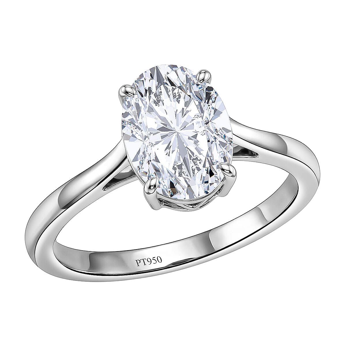 950 Palladium IGI Luxuriant Lab Grown Diamond (E-F, VS) Ring