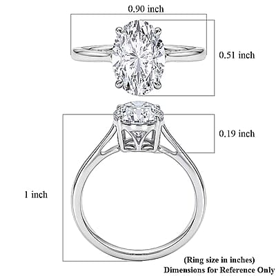 IGI Certified Luxuriant Lab Grown Diamond E-F VS 3.00 ctw Celebrity Infinity Spark Solitaire Ring in 950 Palladium (Size  6.0)