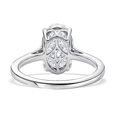IGI Certified Luxuriant Lab Grown Diamond E-F VS 3.00 ctw Celebrity Infinity Spark Solitaire Ring in 950 Palladium (Size  6.0)