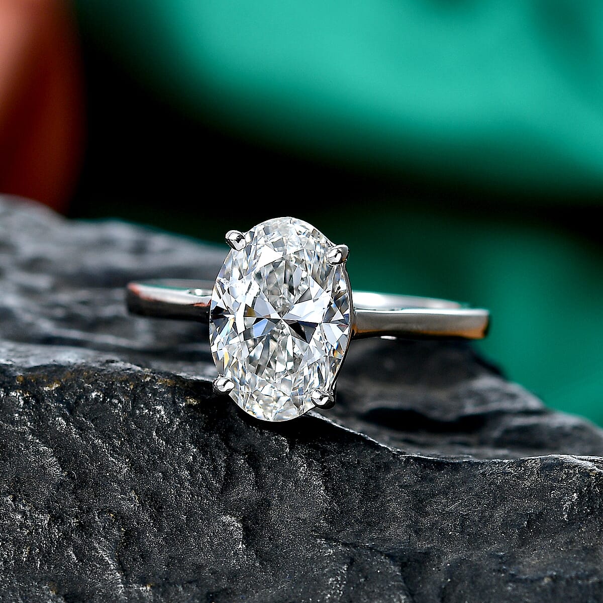 IGI Certified Luxuriant Lab Grown Diamond E-F VS 3.00 ctw Celebrity Infinity Spark Solitaire Ring in 950 Palladium (Size 7.0) (Del. in 10-12 Days) image number 1