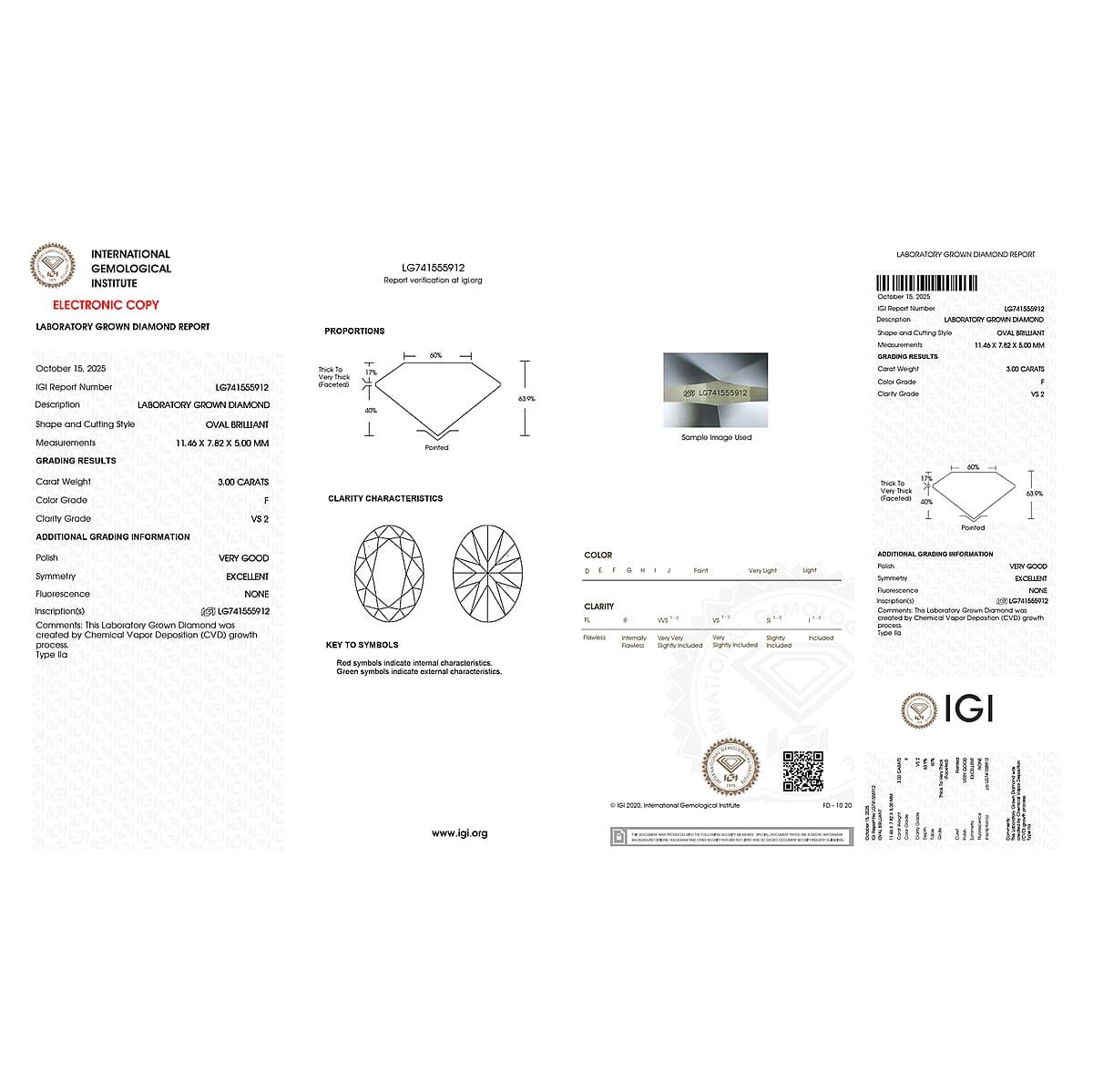 IGI Luxuriant Lab Grown Diamond E-F, VS 3.00 ctw Ring in 950 Palladium (Size 8.0) image number 6