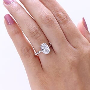 IGI Certified Luxuriant Lab Grown Diamond E-F VS 3.00 ctw Celebrity Infinity Spark Solitaire Ring in 950 Palladium (Size 9.0) (Del. in 10-12 Days)