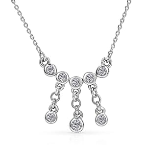Luxuriant Lab Grown Diamond G-H SI 0.25 ctw Necklace in Rhodium Over Sterling Silver 20 Inches 