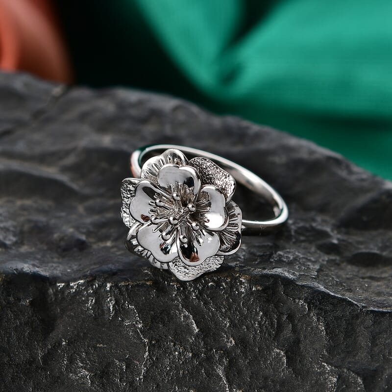 Bloom of Power Ring in 950 Palladium (Size 6.0) 4.75 Grams