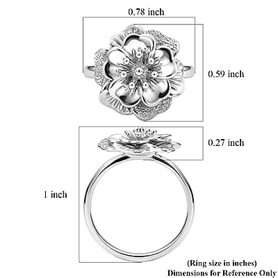 Bloom of Power Ring in 950 Palladium (Size 6.0) 4.75 Grams