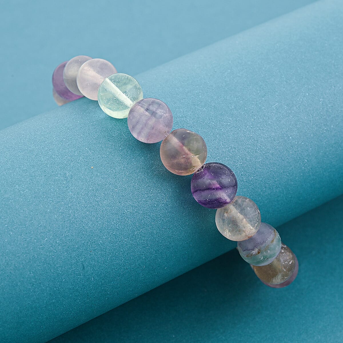 Multi Fluorite 170.00 ctw Stretch Bracelet image number 1
