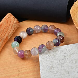 Multi Fluorite 170.00 ctw Stretch Bracelet