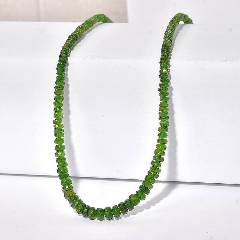 D'Joy Premium Verde Onyx 50.00 ctw Beaded Necklace in 18K Vermeil Yellow Gold Over Sterling Silver 18-20 Inches